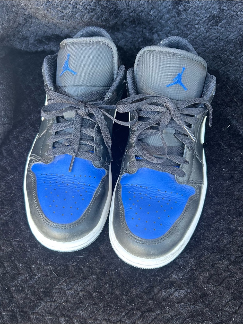 Jordan Men’s Low-Top Sneakers - Black & Royal Blue